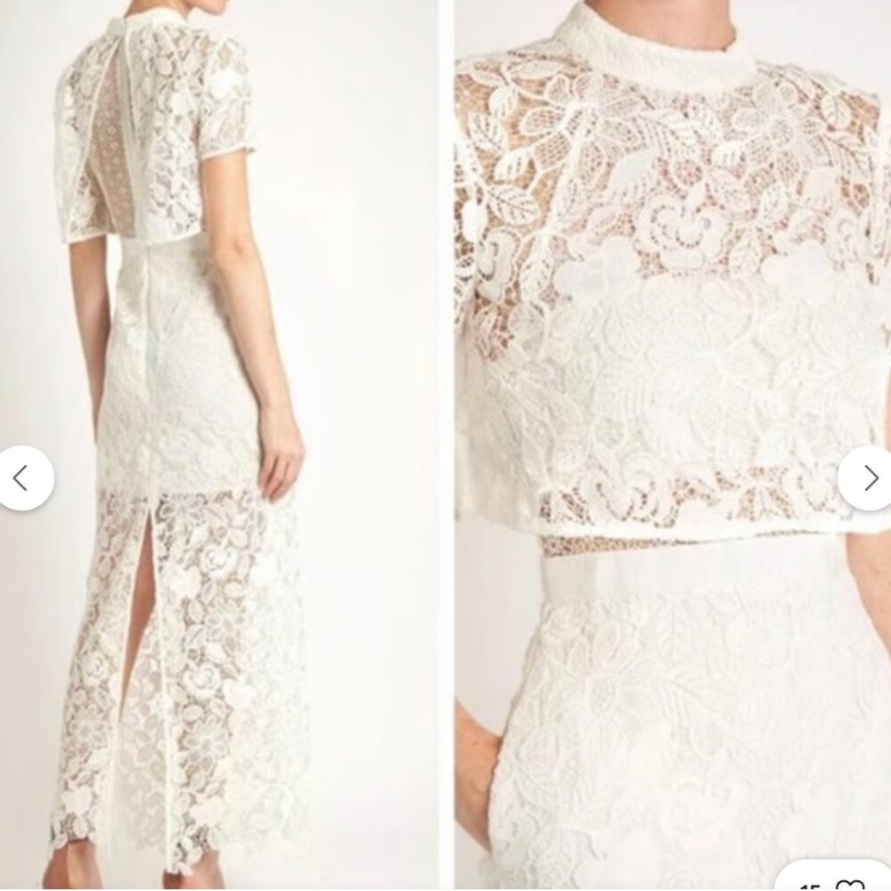 Self-Portrait Marcela Popover White Lace Maxi (Size 4 & Size 6)